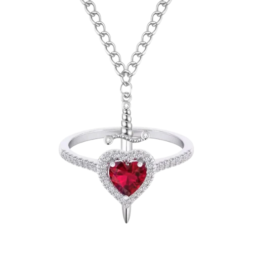 Anillo Heart and Sword
