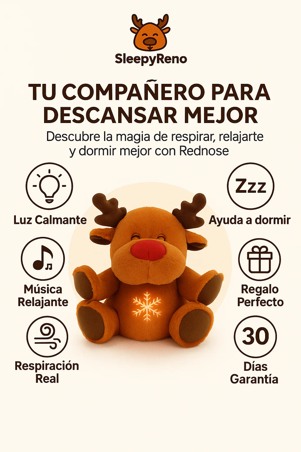 Peluche de Reno que Respira