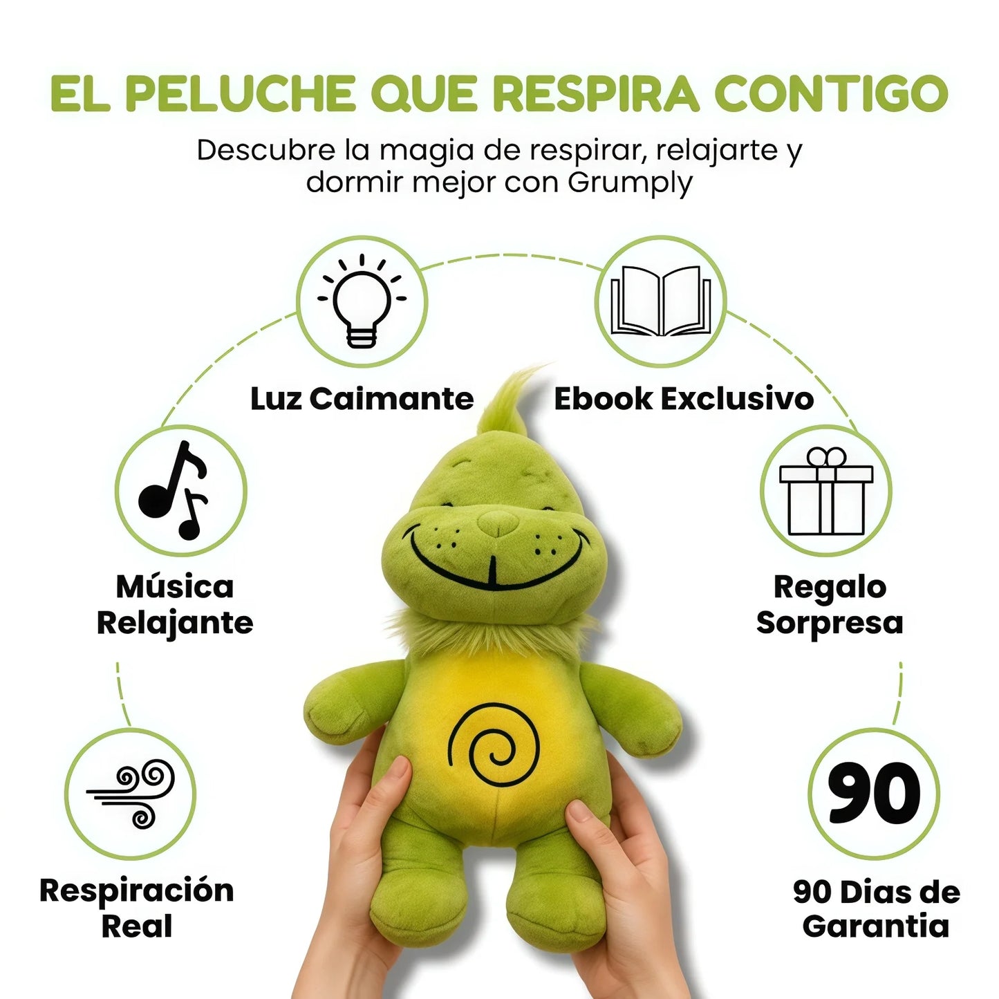 Peluche que Respira Anti Estrés + 1 Gratis